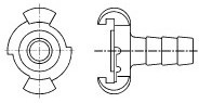 طرح فنی کوپلینگ چنگکی سرشیلنگی (Hose Shank)